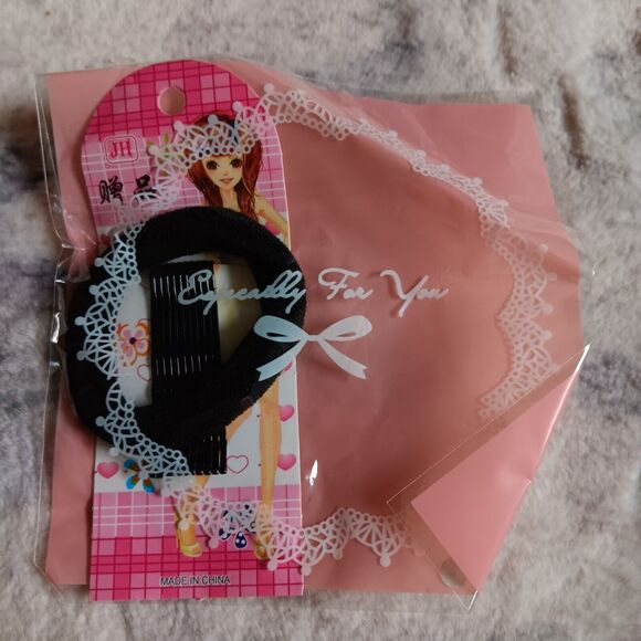 Messy Bun Hair Piece Wavy/Curly Hair Scrunchie Bun Extension Natural Black - Picture 4 of 5